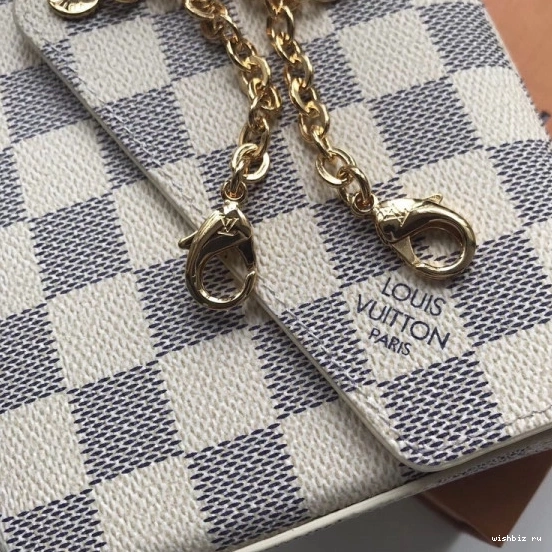 WIS Pochette Felicie Vuitton N63106 Bag Louis Damier 0819